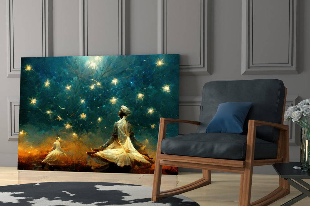 Mysticism glass print enhancing an office with cinematic mood