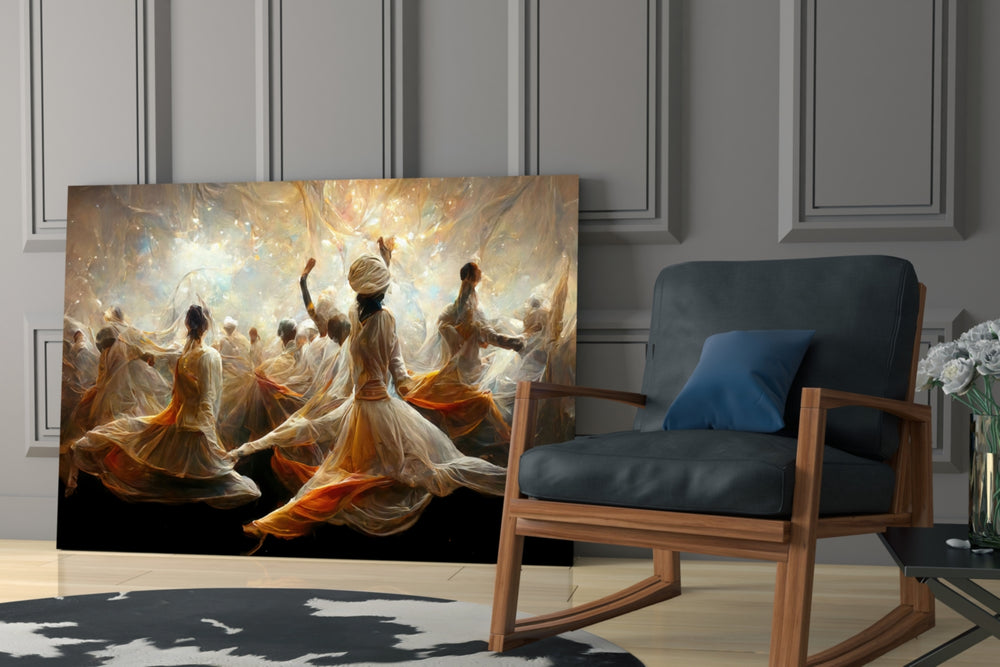 Mysticism glass print enhancing an office with cinematic mood