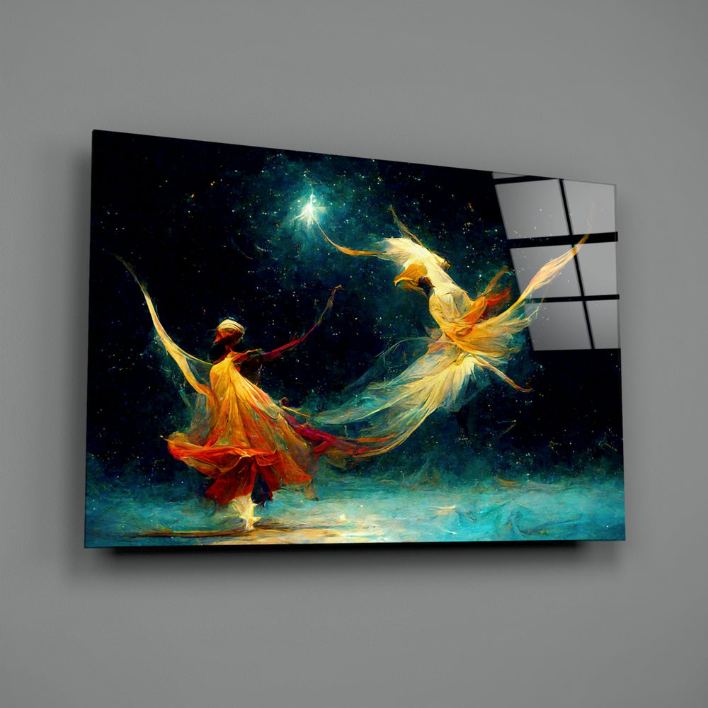 Mystic-painting panel bringing kinetic wonder to a contemporary living room