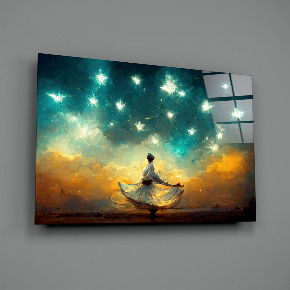 Mystic-painting panel bringing meditative wonder to a contemporary living room