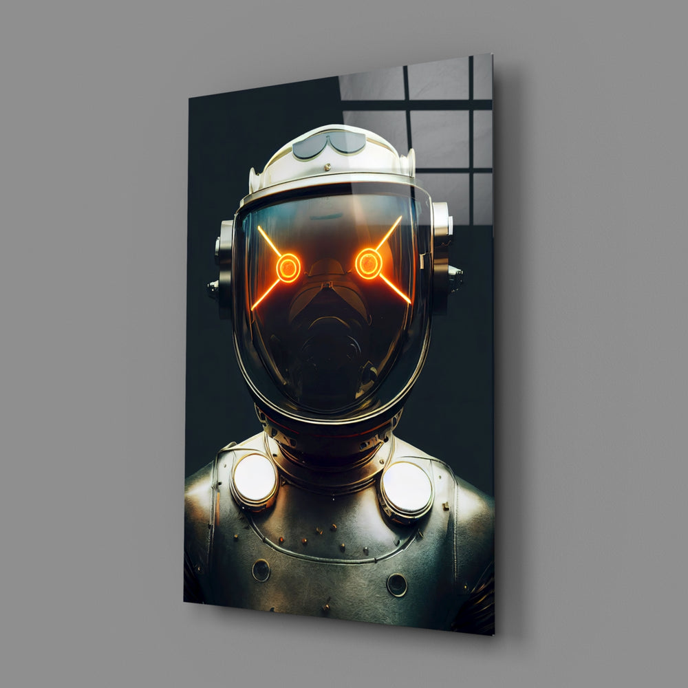 Retro-futurist panel bringing kinetic charge to a contemporary office