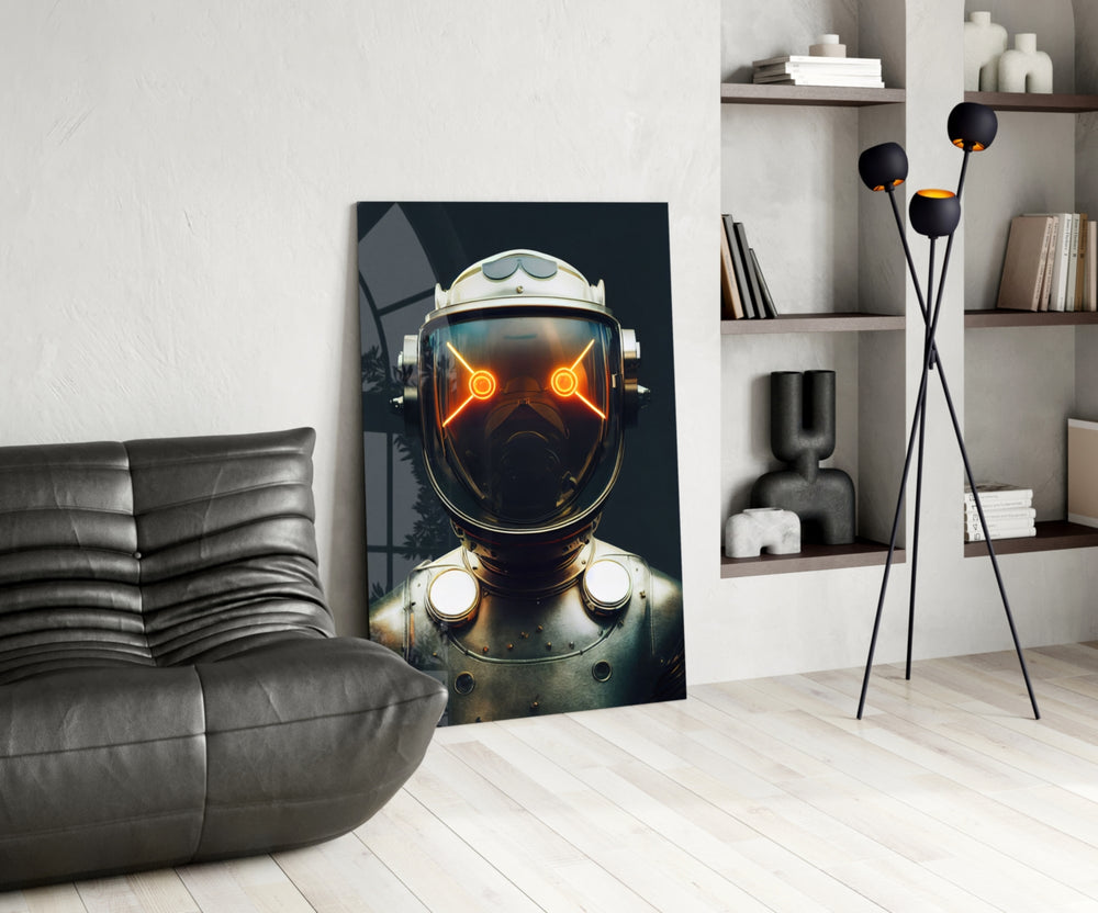 Robotic View panel adding editorial gravity to a gaming room