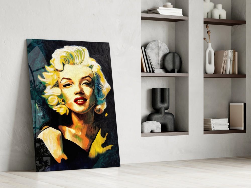 Pop Art Glamour Starlet Glass Wall Art || Designer Collection