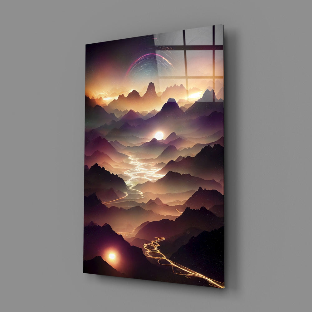 Cosmic-landscape panel bringing monumental wonder to a contemporary living room