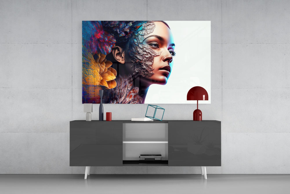 Transmutation to Beauty panel catching window light to reveal its dreamlike grace