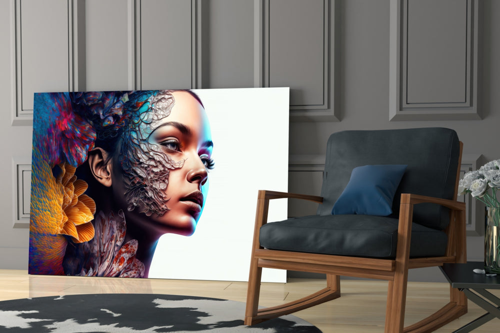 Transmutation to Beauty glass print enhancing a study with cinematic mood