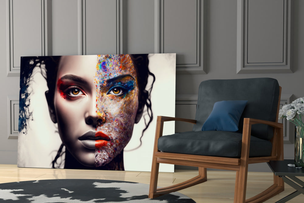 From Cartoon to Reality glass print enhancing a study with cinematic mood