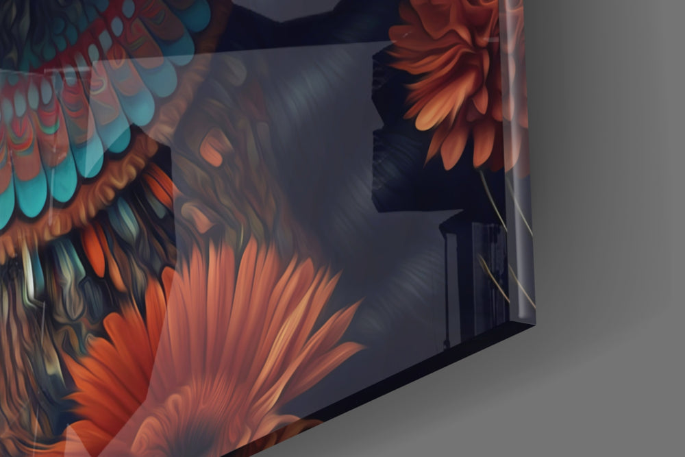 Beauty of the Clan artwork anchoring a wall with warm dramatic palette