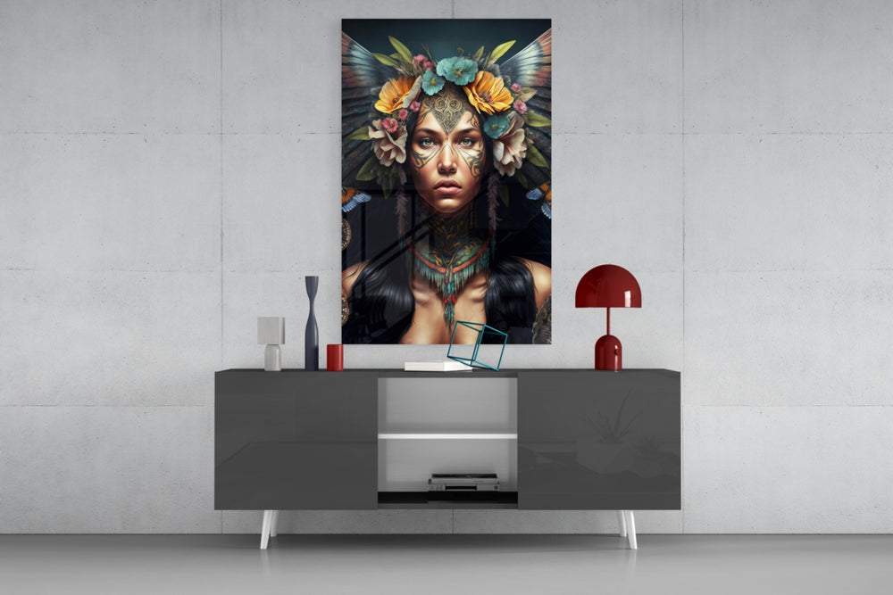 Warrior Beautiful panel catching window light to reveal its kinetic grace