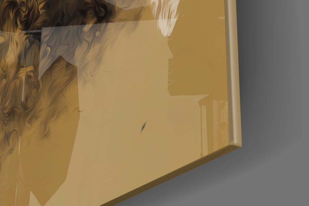 Master Fighter artwork anchoring a wall with bold dramatic palette