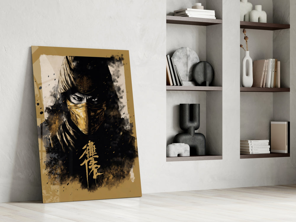 Master Fighter glass print enhancing a teen lounge with cinematic mood