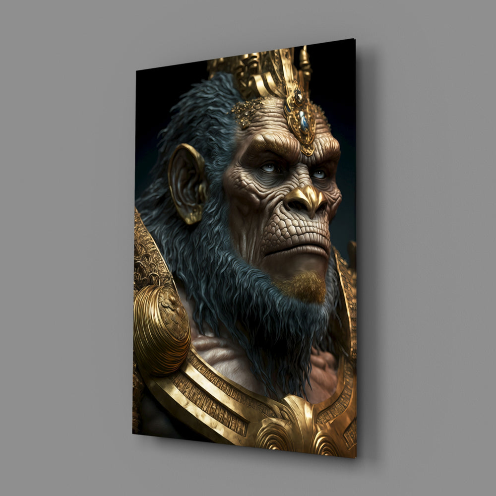 Mythic-portrait panel bringing imperial gravity to a contemporary man cave