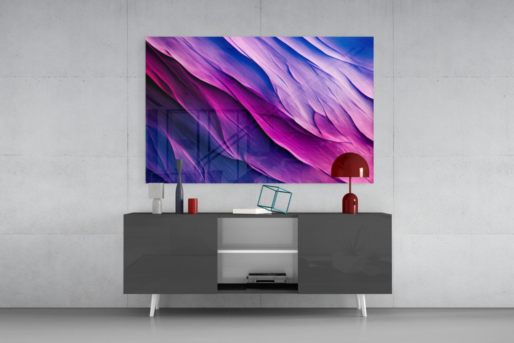 Purple Dance panel catching window light to reveal its meditative grace