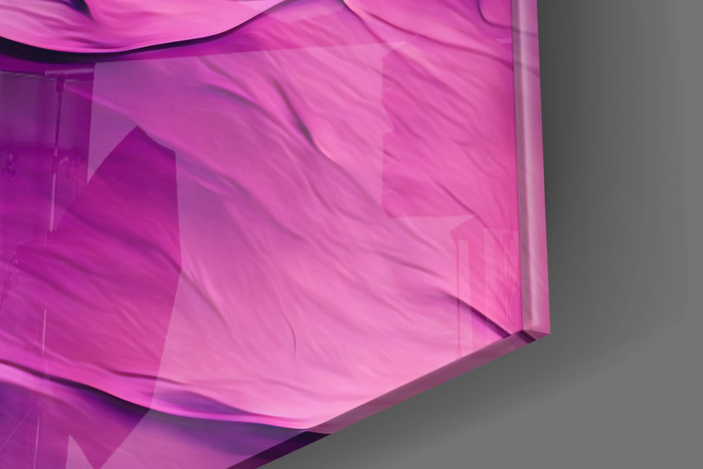 Purple Dance artwork anchoring a wall with cool dramatic palette