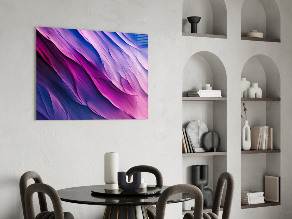 Purple Dance panel adding editorial grace to a living room