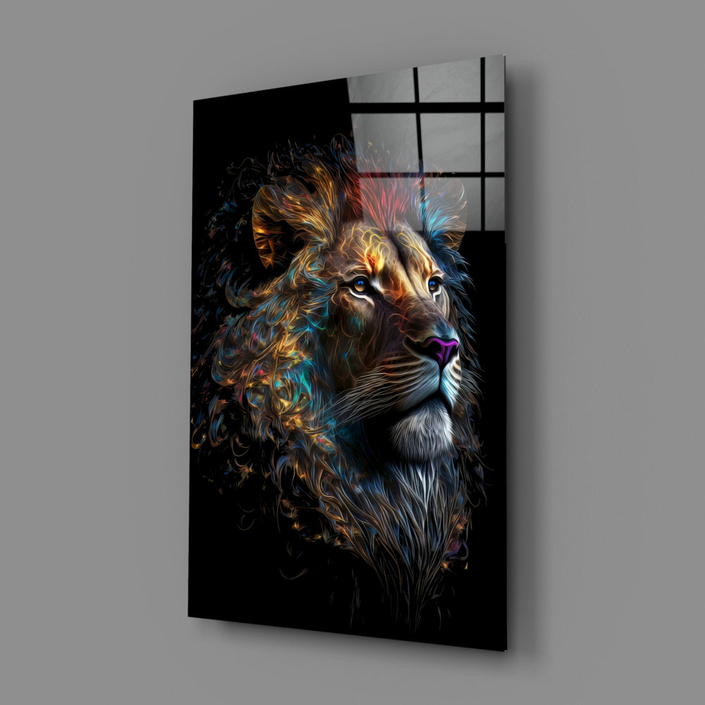 Cosmic-portrait panel bringing kinetic wonder to a contemporary living room