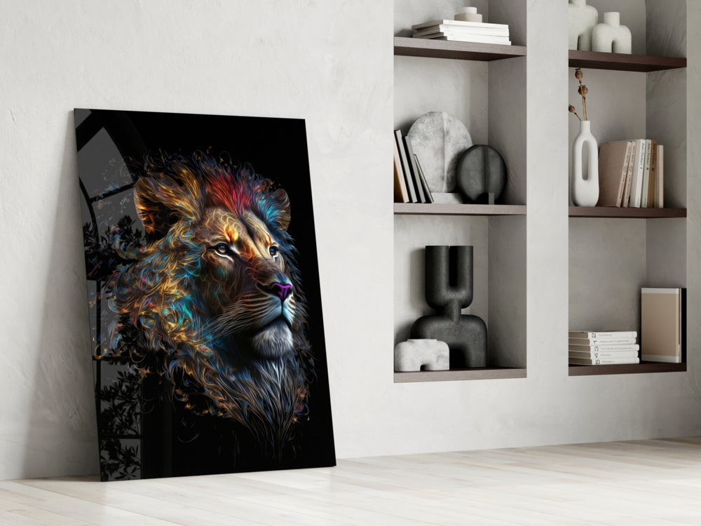 Sparkling Glory glass print enhancing a gaming room with cinematic mood