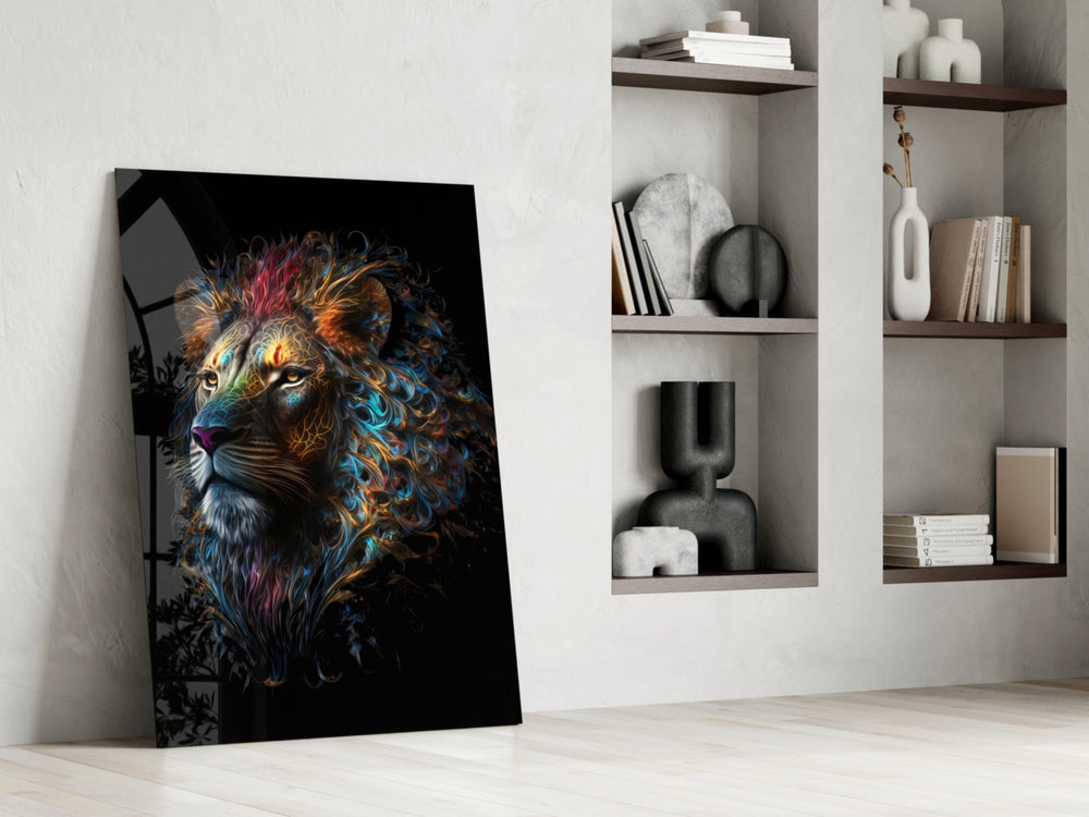 Sparkling Glory glass print enhancing a gaming room with cinematic mood