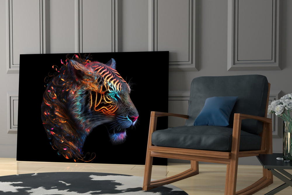 Sparkling Glory glass print enhancing a gaming room with cinematic mood