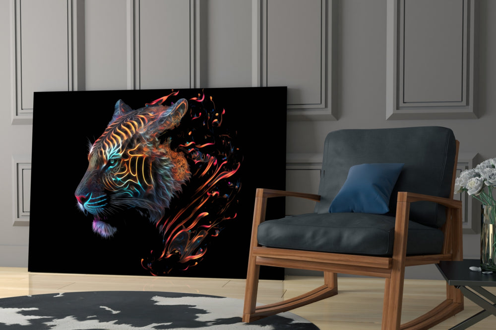 Sparkling Glory glass print enhancing a gaming room with cinematic mood