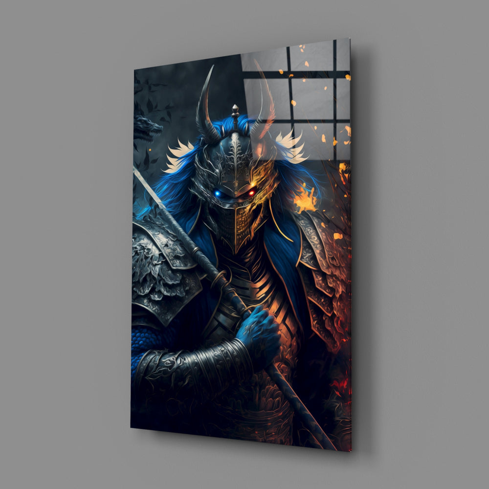 Dark-fantasy panel bringing kinetic gravity to a contemporary gaming room