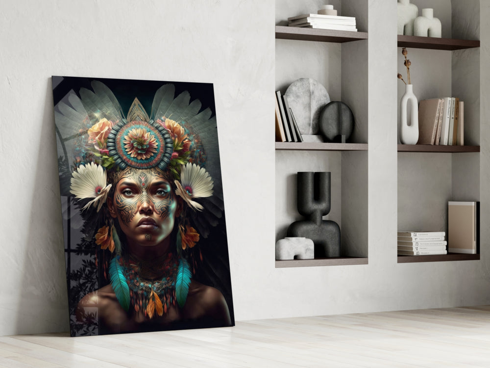 Flower Monarch glass print enhancing a study with cinematic mood