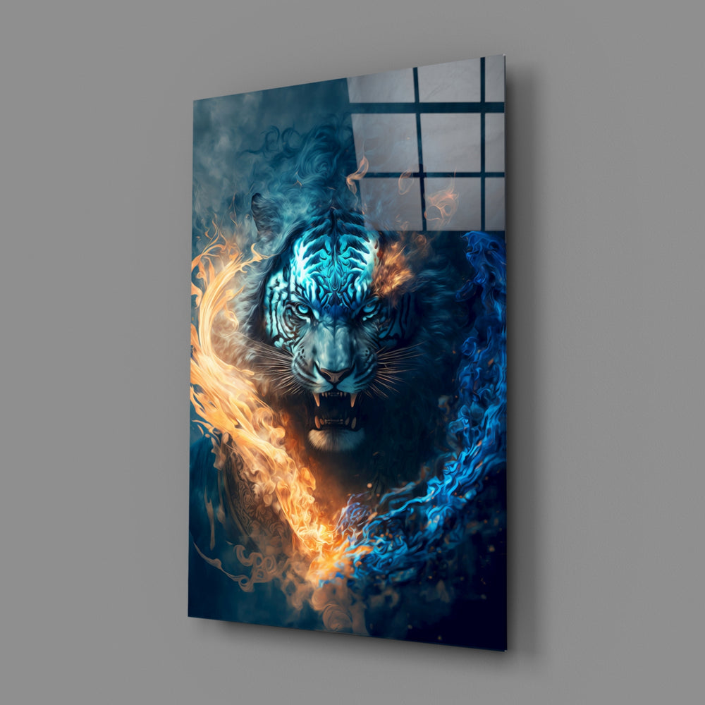 Dark-fantasy panel bringing kinetic charge to a contemporary gaming room