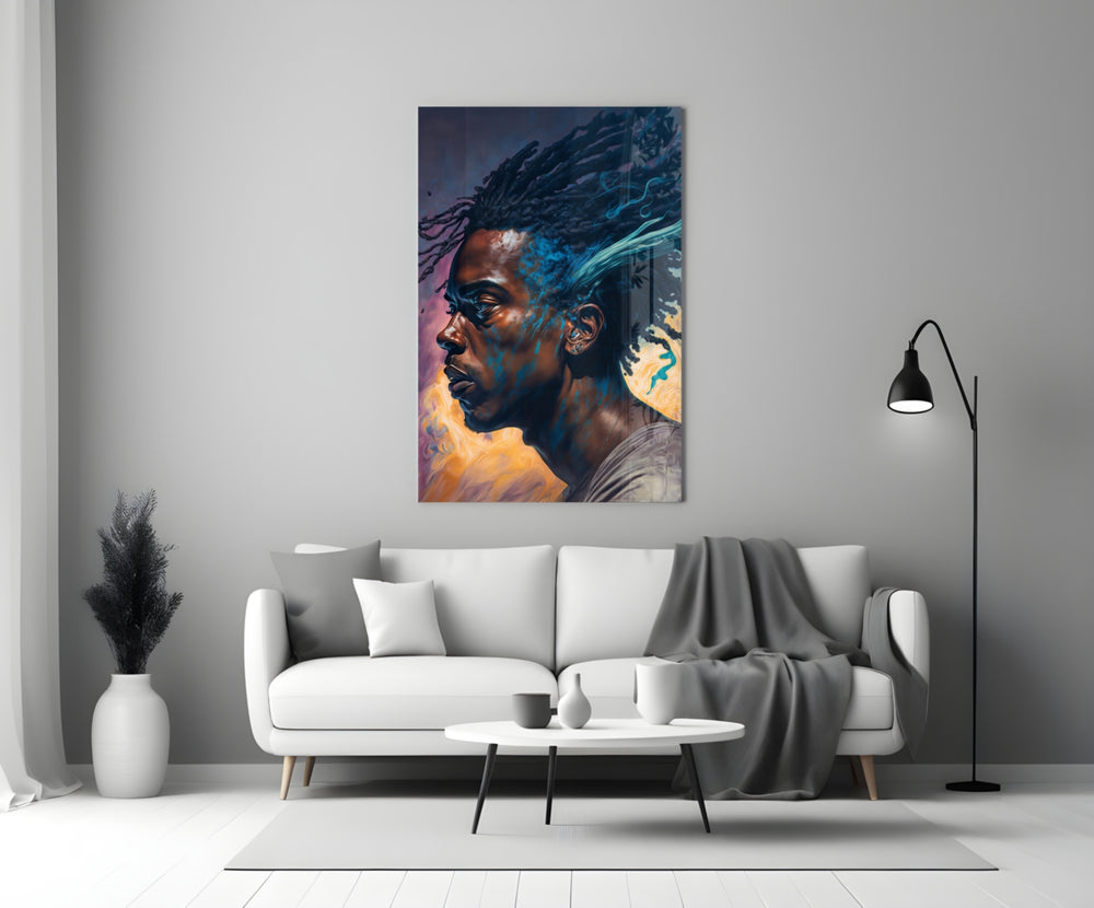 Roy Woods close-up showing profile portrait with streaming dreadlocks