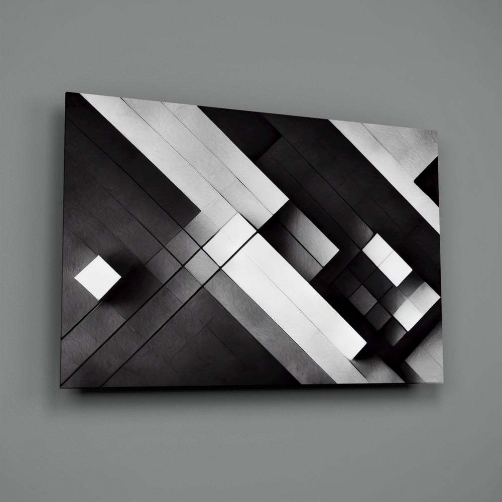 Minimal-architectural panel bringing modernist clarity to a contemporary office