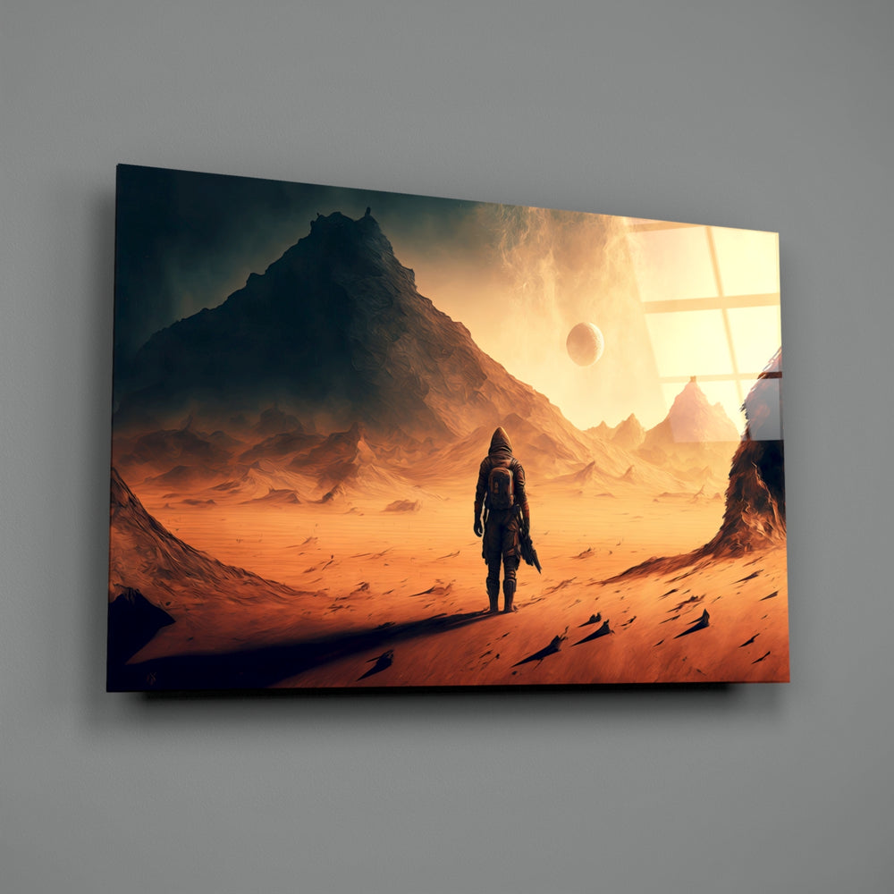 Cinematic-landscape panel bringing monumental wonder to a contemporary living room