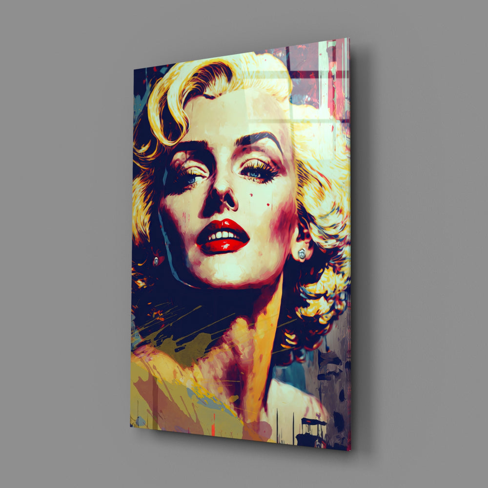 Pop-painterly panel bringing glamour-noir charge to a contemporary dressing room