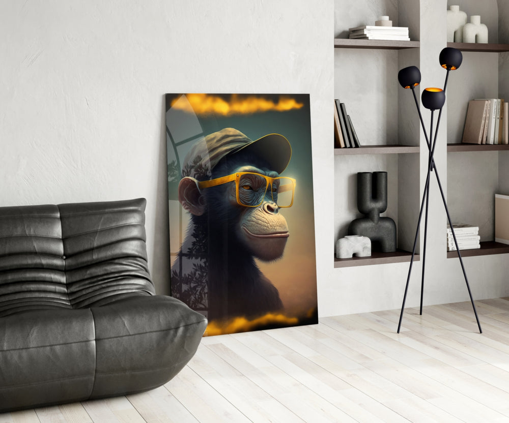 Wise Monkey panel adding editorial wit to a reading nook