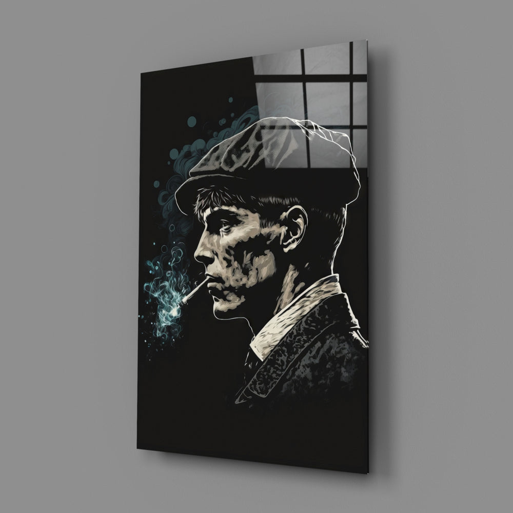 Graphic-noir panel bringing cool kinetic charge to a contemporary office