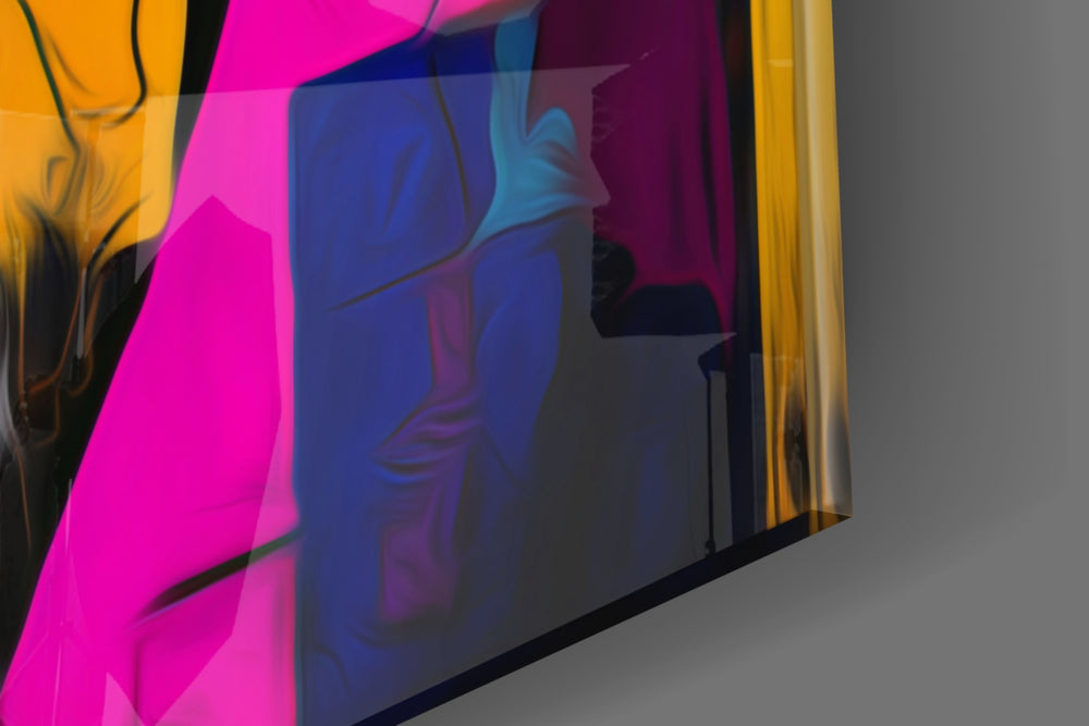 Intimacy artwork anchoring a wall with bold vibrant palette