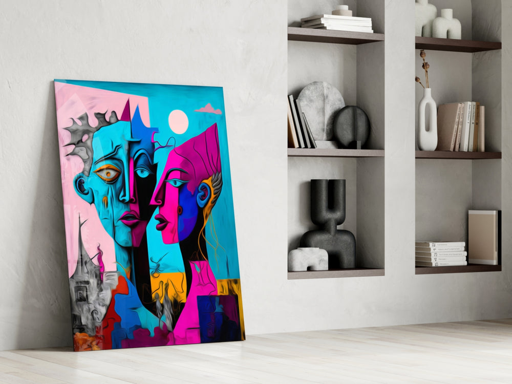 Intimacy glass print enhancing a study with cinematic mood