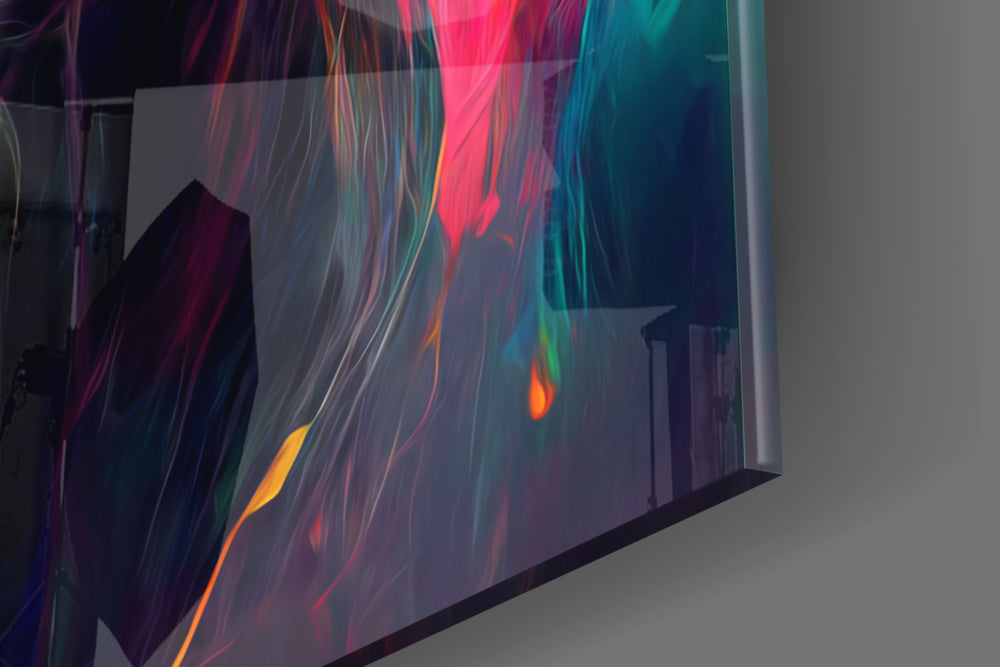 Nobility of the Lion artwork anchoring a wall with bold vibrant palette