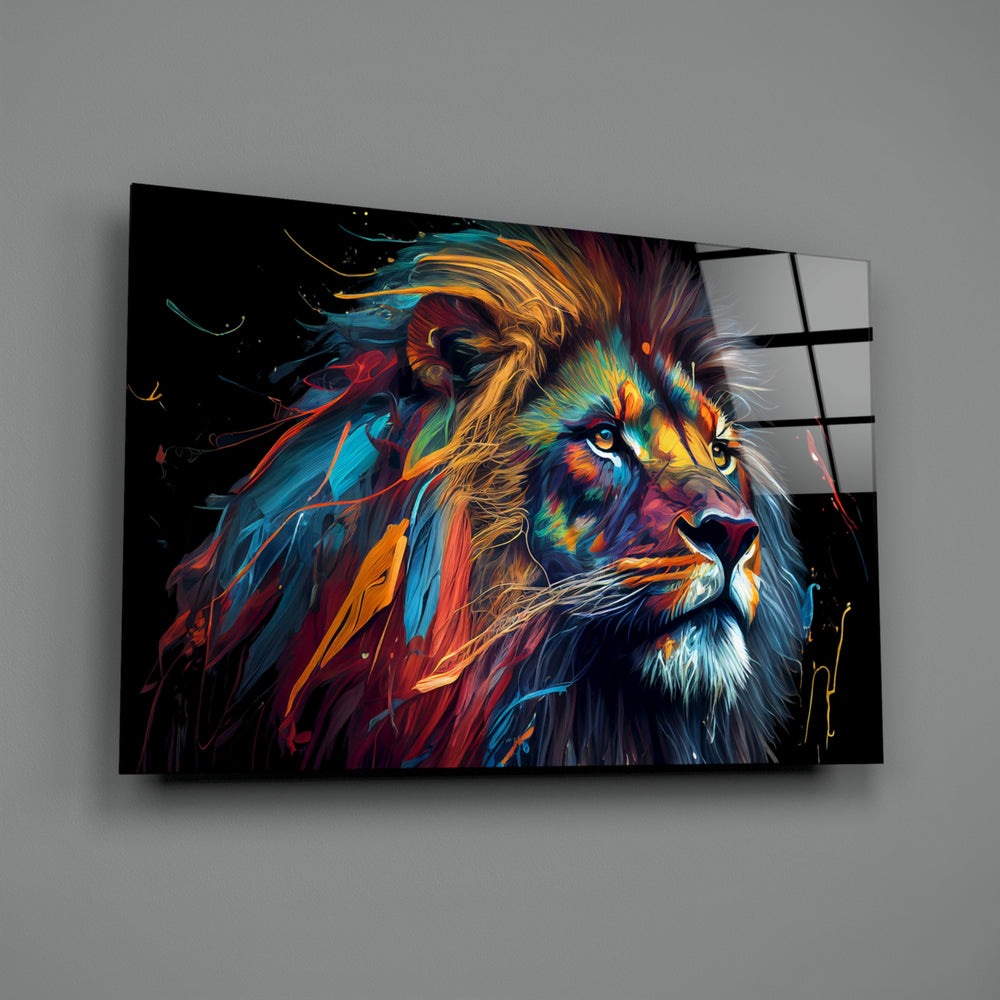Vibrant-animal panel bringing kinetic majesty to a contemporary office