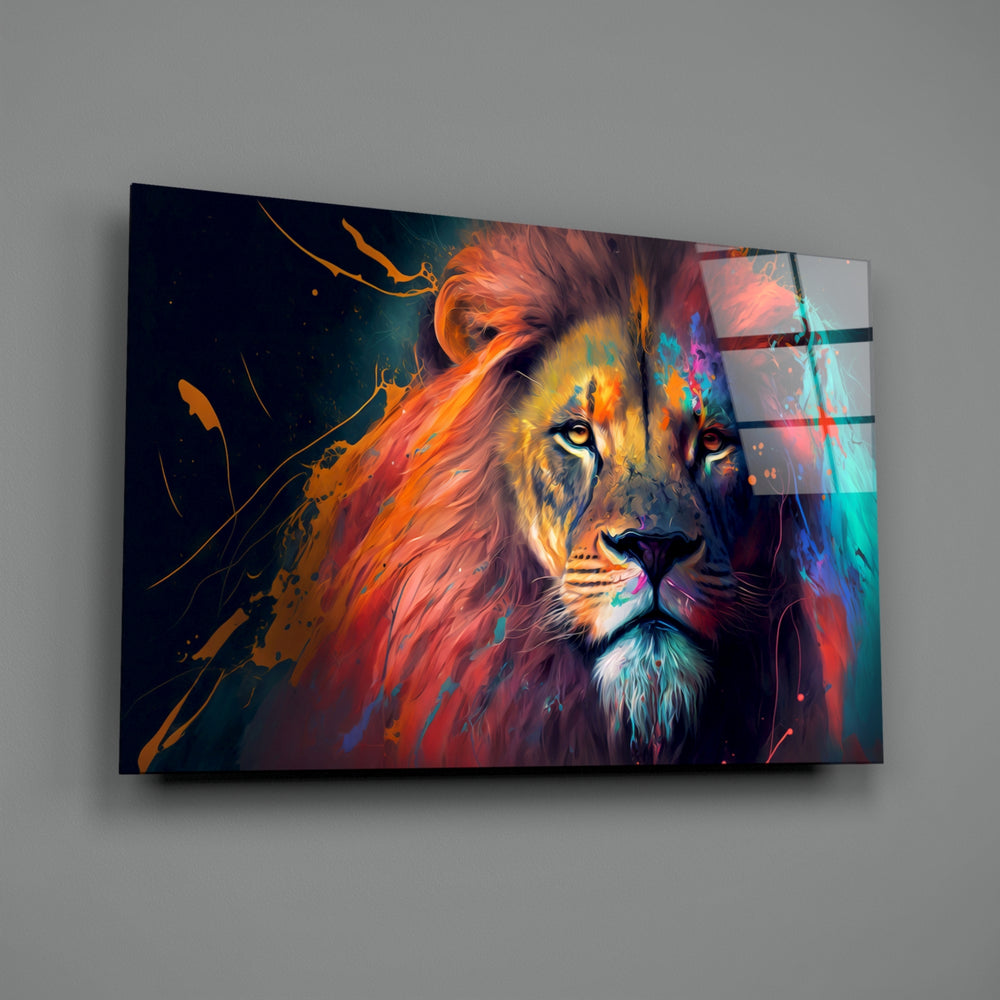 Vibrant-animal panel bringing molten pulse to a contemporary living room