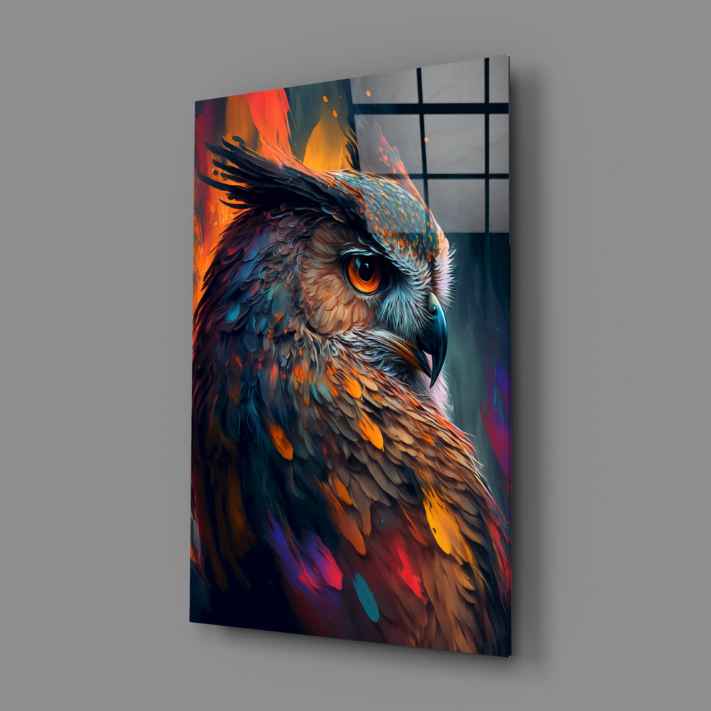 Vibrant-animal panel bringing watchful gravity to a contemporary office