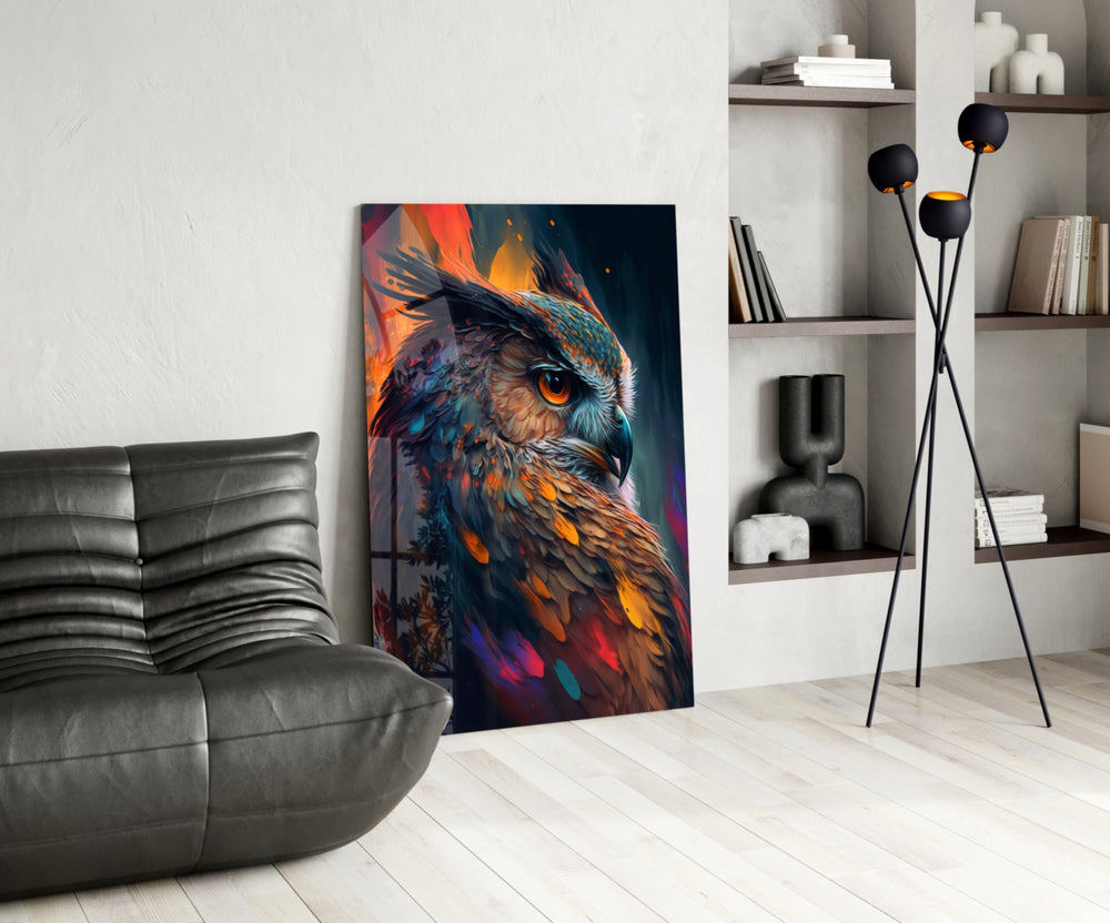 Owl's Eye panel adding editorial drama to a reading nook