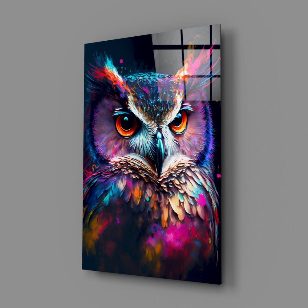 Vibrant-animal panel bringing electric stillness to a contemporary living room