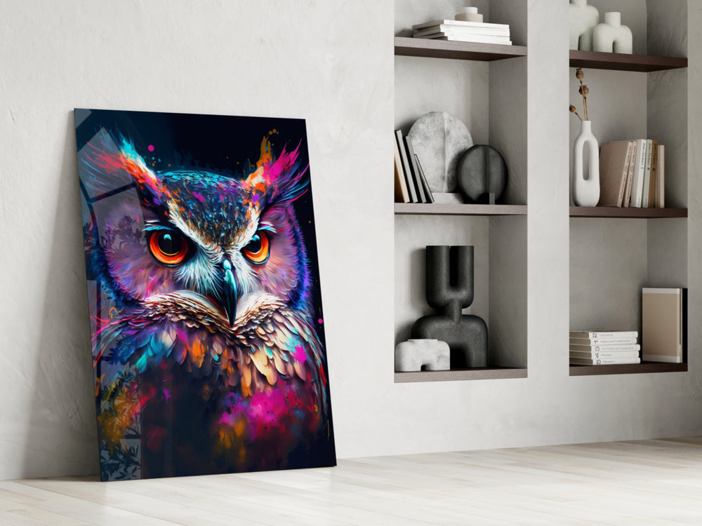 Owl's Eye glass print enhancing a study with cinematic mood