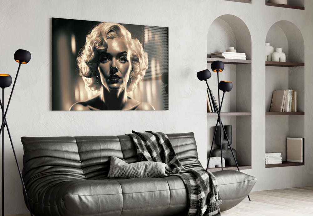 Pop Art Glamour Starlet Glass Wall Art || Designer Collection