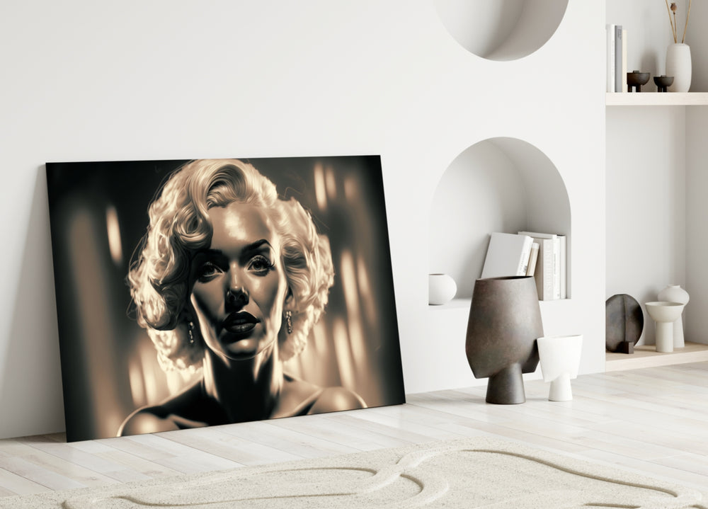 Pop Art Glamour Starlet Glass Wall Art || Designer Collection