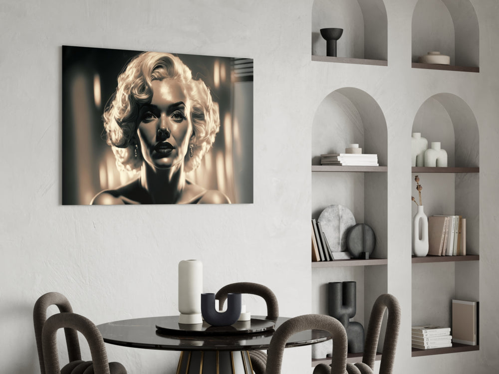 Pop Art Glamour Starlet Glass Wall Art || Designer Collection