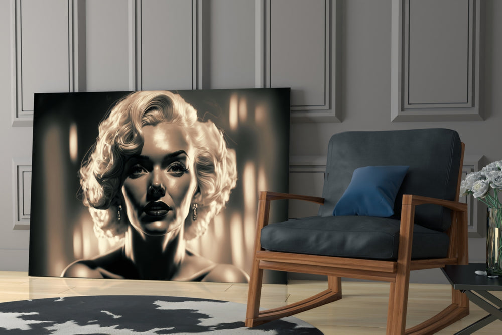 Pop Art Glamour Starlet Glass Wall Art || Designer Collection