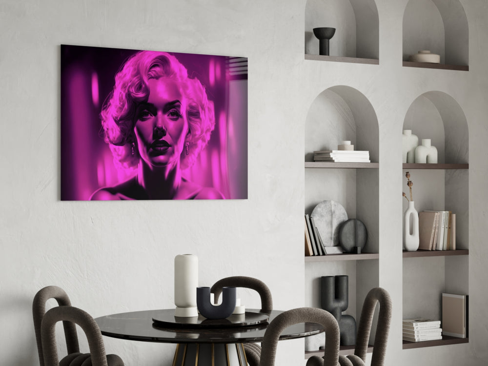 Pop Art Glamour Starlet Glass Wall Art || Designer Collection