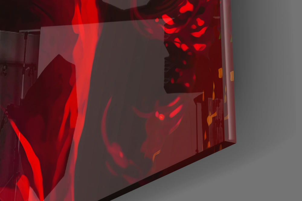 Starlet artwork anchoring a dressing area with amber-saffron palette