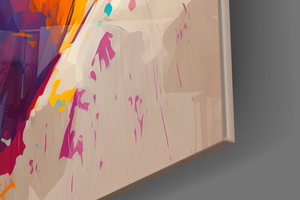 Starlet artwork anchoring a wall with cyan-and-coral palette
