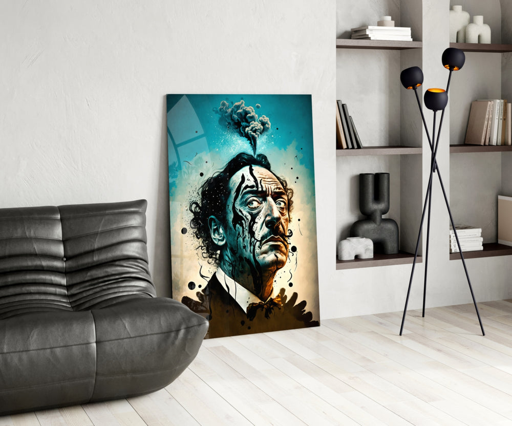 Dali panel adding editorial dream to a reading nook
